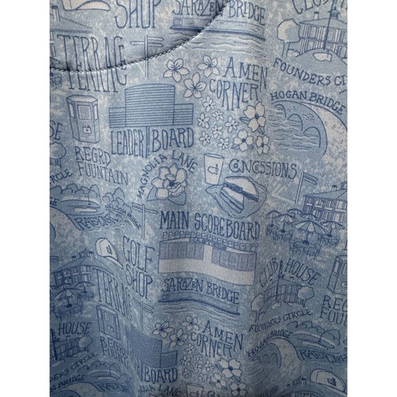 Masters Tech Blue Icon Patterned Performance Polo Size XL NWOT - Picture 7 of 10